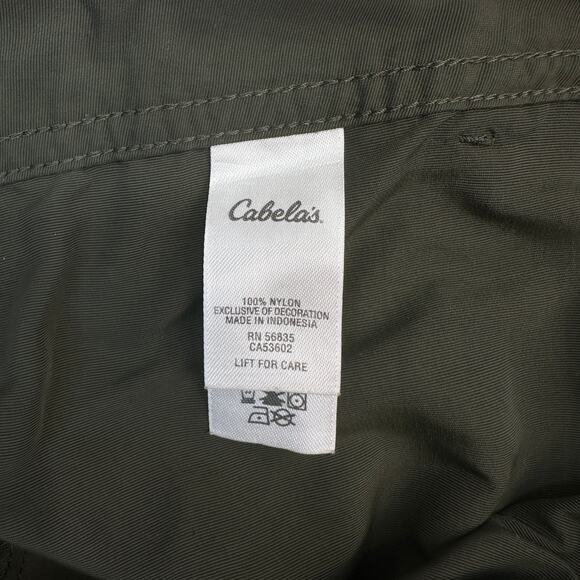 Cabela’s Convertible Hiking Cargo Pants Men 40x32 Army Green Classic Fit Zip-Off - Picture 8 of 13
